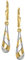 My Gold Damen Ohrringe Gold 333 Hängend Gelbgold Weissgold (8 Karat) 35mm lang Damenohrringe Goldohrringe Ohrhänger Kelly V0012463