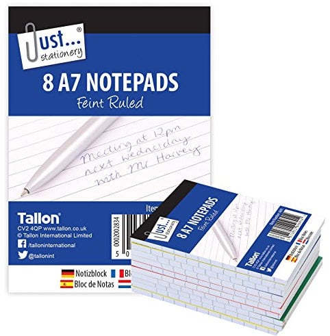 Just Stationery A7 Notizblock (8 Stück)