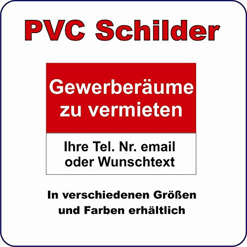 SCHILD wetterfest Gewerberäume zu vermieten PVC Plane quer DIN A1 840 x 594