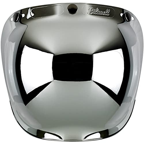 Biltwell Unisex-Erwachsene (BS-CHR-AF-SD) Bubble Shield-Chrome Mirror-Anti-Fog, One Size