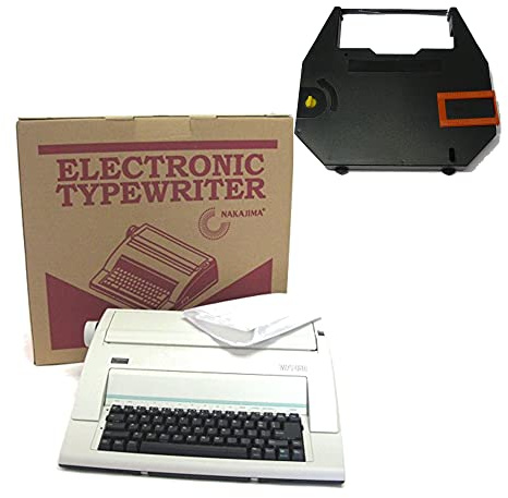 Nakajima WPT-150 Portable Electronic Typewriter Bundle with Correct Film Ribbon (2 Items)