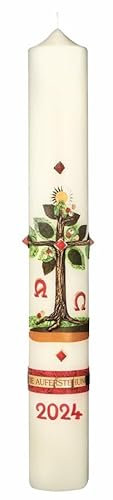 Osterkerzen 60 x 8 cm mit 10% Bienenwachs (Nr. 6)