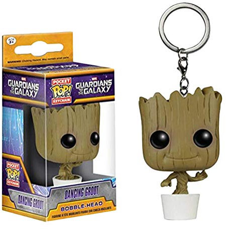 Abai8981 Pocket Pop ! Porte-clés : Les Gardiens de la Galaxie – Dancing Baby Groot, marron, Dancing Baby Groot