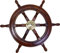 Antik 2000 Maritimes Schiffssteuerrad aus Holz mit Messingnabe Durchmesser 30 cm