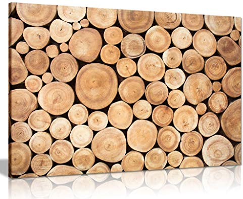 Wood Logs Canvas Wall Art Picture Print (30x20)