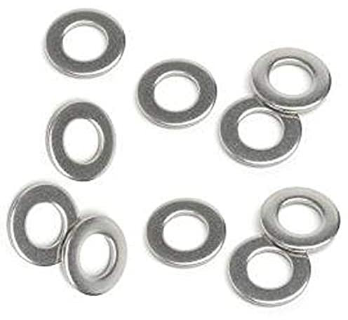 Merriway BH06902 - Rondelle piatte, in acciaio INOX 316 A4, confezione da 50, colore: Argento