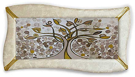 ARTEMA Quadro betti Ecopelle Crema Albero della Vita 26 Glitter Oro 148x78cm artigian.