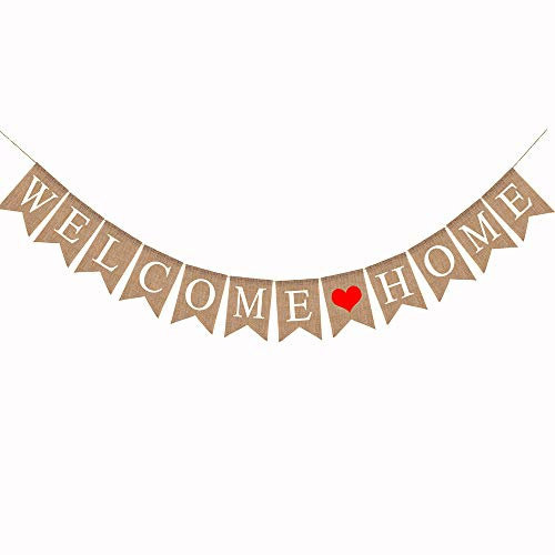 Guirnalda Welcome Home Banderines Bienvenido a Casa Decoración Fiesta Comunión Cumpleaños Jardín Hogar