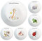 Doriantrade Kinder Müslischale Breischale Schale Porzellan Tiermotive personalisierbar mit Wunschname Name Kindergeschirr mit Namen personalisiert (Giraffe)