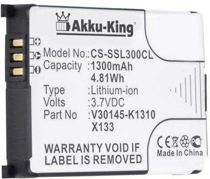 Akku-King Akku kompatibel mit Siemens L36880-N5401-A102 - Li-Ion 1300mAh - für Active M1, Gigaset SL30, SL3501, 4000 Micro, 4000L Micro, 4000s Micro