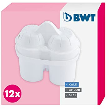 BWT Filterkartuschen SOFT FILTERED WATER EXTRA 12 Stück | Filterkartusche für Wasserfilter | Wasserfilterkartuschen | Filtert Kalk, Chlor, Blei & Kupfer | für Wasserhärte ab 15°dH geeignet