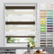 Allesin Doppelrollo Klemmfix ohne Bohren & mit Bohren, Duo Rollos für Fenster und Tür, Klemmrollo Fensterrollo lichtdurchlässig, Sichtschutz und Sonnenschutz, 80x120cm (BxH), Weiß-Beige-Braun