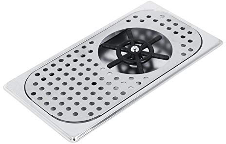 Rince-verre G1/2po | Diamètre de 114 mm 201 Acier Inoxydable Rondelles de Tasse Rince-verre de Robinet Nettoyant de Laveuse de tasse de Thé au Lait pour Bar/Café/Restaurant/Hôtel