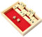 Kitchnexus Deluxe 2-Spieler Shut The Box 9er Würfelspiel Holz Tisch Spiel Klassisch Würfelspiel Board Spielzeug (Rot)