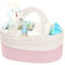 Maliton Panier à langer pour bébé fille,Panier à langer en corde de coton,Panier portable pour le rangement des affaires de bébé,Accessoire indispensable pour les nouveau-nés