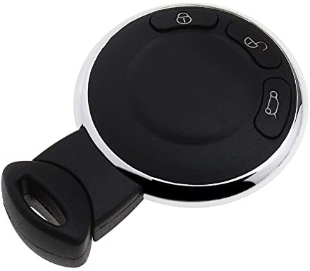 Black 3 Button Car Smart Control Remote Key Fob Case Shell Cover with Battery Casing Compatible with BMW Mini Cooper