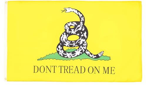 AZ FLAG - Bandera Gadsden No Me Pises - 150x90 cm - Bandera Dont Tread On Me - Estados Unidos 100% Poliéster ligero Con Ojales de Metal integrados - 80g
