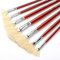 GACDR Lot de 7 pinceaux éventail pour peinture, poils de porc naturels et long manche en bois, pinceaux professionnels pour peinture acrylique, peinture à l'huile et aquarelle