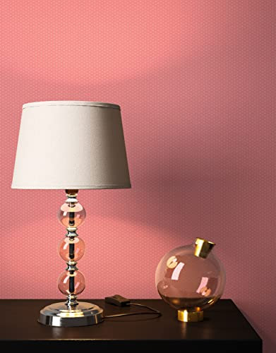 NEWROOM Tapete Pink Vliestapete Punkte - Punktetapete Landhaus Koralle Weiß Pünktchen Polkadot Romantisch inkl. Tapezier-Ratgeber