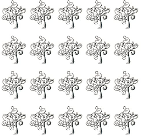 Azexcy 20 Pz Ciondolo Albero della Vita Charms Pendenti per Decorazione Bomboniera Collana Creazione di Gioielli