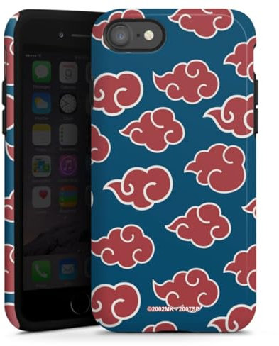 DeinDesign Panzer Handyhülle kompatibel mit Apple iPhone 8 robuste Outdoor Hülle Schutzhülle glänzend Naruto Shippuden Offizielles Lizenzprodukt Akatsuki