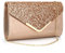 Milchstraße Damen Umschlag Clutch Tasche Pailletten Abend Handtasche Geldbörse mit abnehmbarer Kette