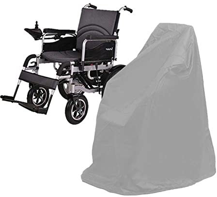 FIYSON Rollstuhl-Schutzhülle im Freien Abdeckung für Mobilitätsroller Schleuder Rollstuhl-Schutzhülle Oxford Wasserdichter Schutz Staubdichte Abdeckung Regenschutz (Grau,100 * 75 * 100cm)
