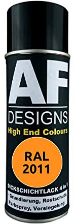 Alex Flittner Designs Vernice antiruggine 4 in 1, RAL 2011, vernice protettiva in metallo, spray antiruggine