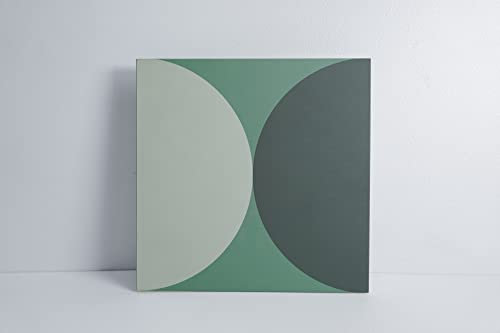 COLAMO Swatch - Piastrelle decorative da parete autoadesive, 20,3 x 20,3 cm, colore: verde opaco, per bagno, cucina, piastrelle adesive in ceramica sintetica per bagno, parete d'accento