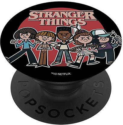 Stranger Things Group Shot Cartoons PopSockets mit austauschbarem PopGrip