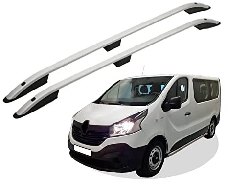 RC Royal Class Dachreling aus Aluminium eloxiert passend für Renault Trafic L1 kurz (SWB) Baujahr ab 2015 passgenau in Silber mit Allgemeiner Betriebserlaubnis (ABE)