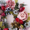 Künstliche Blumen, Blumenkranz Peony Garland Künstliche Pfingstrose hängende Blätter Vine Silk Haustür Wand Weihnachten Tischdeko