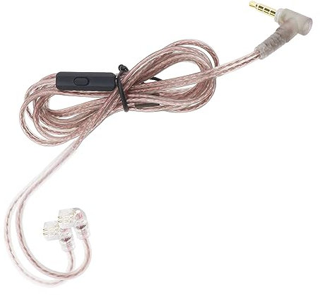 Create idea Cavo di ricambio con pin C da 3,5 mm con microfono, compatibile con cavo per auricolari stereo KZ ZST/ZSR/ED12/ES3/ES4/ZS10/AS06