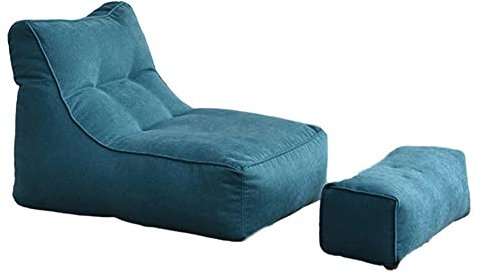 BTZHY Fauteuil Chaise,Canapé inclinable Simple avec Repose-Pieds, fauteuils inclinables pour Petit Appartement, Balcon, Fauteuil inclinable, Tissu en Coton et Lin et Rembourrage Epp, Design ergono