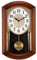 AOKLEY Wall Clocks Vintage, Chiming Wall Clock with Pendulum, Battery Operated, Wooden Pendulum Clock with Chimes for Living Room, Office, Home Decor & Gift, 20.4 * 11.8in