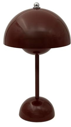 Luxus - Tischlampe Touch Deluxe - Josephine - Rot - H30 x Ø16 - Terrassenlampe - Schreibtischlampe - LED - Wiederaufladbar - Dimmbar - Kabellos - Tischlampe für innen und außen