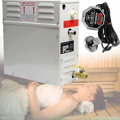 PixCy Sistema di Kit Generatore di Doccia a Vapore,Generatore di Vapore 3kw-21kw Doccia a Vapore Decalcificazione Automatica Spa Generatore di Bagno Turco Accessorio per Bagno Turco,220V-21kw