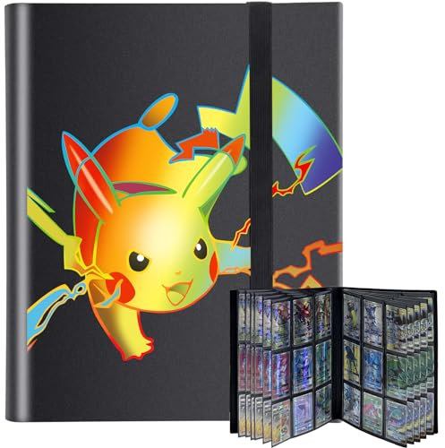 cutefly Sammelkarten album Kompatibel mit 360 Karten, 9 Pocket Sammelkarten Mappe, Karten Sammelalbum, Groß Spielzeug Karten Heft, Kindergeburtstags- und Weihnachtsgeschenke (360-A)