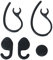 Ohrbügel-Ohrhörer-Set (schwarz) – Ersatz-Gele für Jabra Extreme / Extreme 2 Bluetooth-Headset – 2 L/M-Ohrbügel und 3 Ohrstöpsel im Lieferumfang enthalten