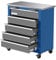 LARBANKE Carrello da officina arrotolabile a 5 cassetti, carrello da officina su ruote con chiusura a chiave e inserti per cassetti, carrello da officina con fibbia di collegamento e combinabile in un