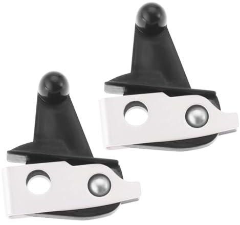 EMSea 2 Stück Netzschalter-Zubehör für Haarschneider Kompatibel mit Wahl Senior Kompatibel mit Magic 1,85 X 1,94 cm Ersatz-Netzschalter für Haarschneidegerät Schwarz und Silber