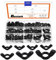 Rustark Kit di 135 dadi ad alette a farfalla neri M3 M4 M5 M6 M8 M10 M12 dadi ad ali a farfalla metrici in acciaio al carbonio dadi ad alette per macchine industriali