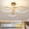 YYUTLUO LED Deckenleuchte, Ø75cm Goldener Metallkreis Kronleuchter, 85W Stufenlos Dimmbar 3000–6000K Moderner Runder Galvanisierter Anhänger Schlafzimmer Wohnzimmer Kinder Büro Arbeitszimmer (4 Ringe)