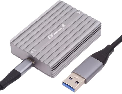 Xiwai USB-C CFE Speicherkartenadapter Hub, USB 3.1 Typ-C USB 3.0 Typ-A auf CF Express Type-A & Type-B CFA R5 Z6 Z7 CFB Dual Slot Erweiterungskartenleser