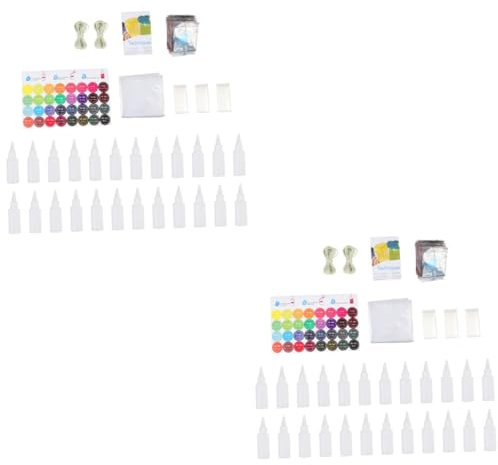 VILLCASE 2 Juegos polvo de teñido anudado kit de troquel de corbata de ropa kit de teñido anudado para niños tintes para tejidos Kit de tintes kit de teñido anudado a granel tinte en polvo
