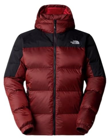 The North Face Men's Diablo Down Hoodie Jacket, High Risk Red Black Hea, XL
