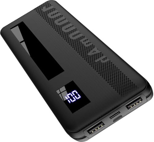 Batterie Externe, 10000mAh Power Bank, Batterie Portable USB C Charge Rapide avec Affichage LED 4 Ports Chargeur Portable Compatible avec iPhone 16 15 14 13 12 Pro Max Plus Samsung iPad Pro etc