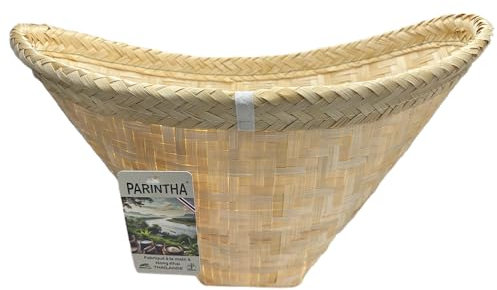 Panier de cuisson vapeur classique 100% bambou pour riz gluant thaïlandais – Riz collant parfait (Bamboo Sticky Rice)