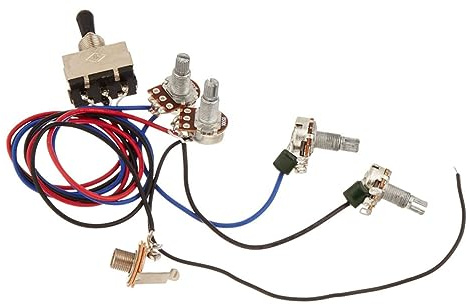 Toyvian 2t Kabelbaum Vorverdrahtet für Gitarrenersatz Wege-kippschalter und Humbuckern Passend für Lange Schrauben Potentiometer Inkl und Lautstärkereglern
