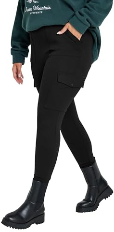 Yours Curve Cargo Pocket Leggings - Women's - Plus Size Curve